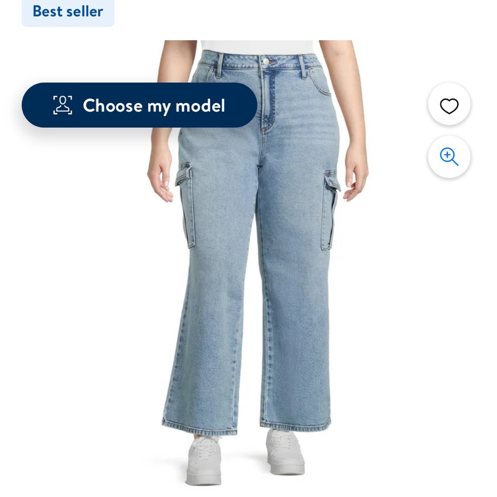 Brand New Terra & Sky High Rise Wide Leg Cargo Jeans